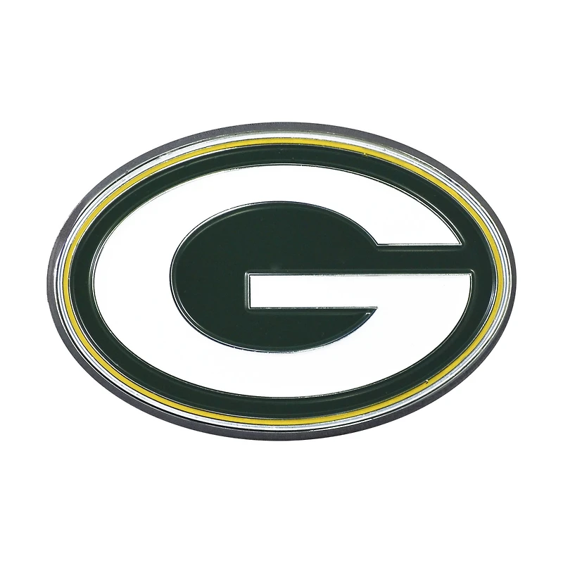 Logo Brands  Green Bay Packers Embossed Color Auto Emblem