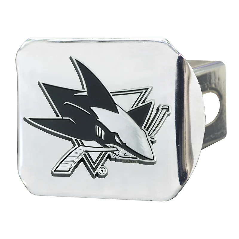 San Jose Sharks Chrome on Chrome Hitch Cover