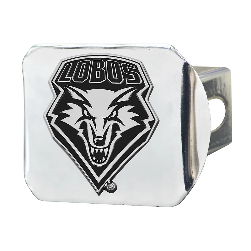 New Mexico Lobos Chrome on Chrome Hitch Cover