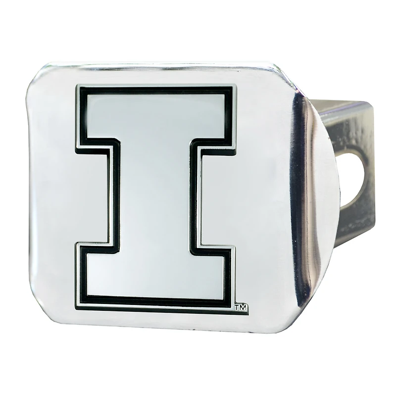 Logo Brands  Illinois Fighting Illini Chrome on Chrome Hitch Cover