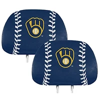 Logo Brands Milwaukee Brewers Printed Headrest Cover