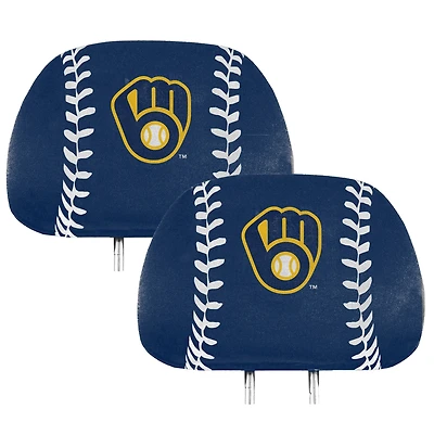 Logo Brands Milwaukee Brewers Printed Headrest Cover