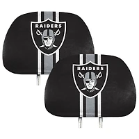Logo Brands Las Vegas Raiders Printed Two-Pack Headrest Covers
