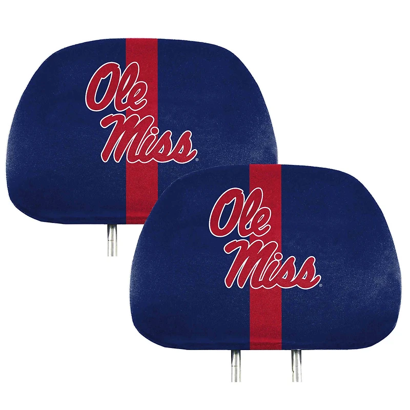 Logo Brands Ole Miss Rebels Printed Two-Pack Headrest Covers