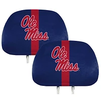Logo Brands Ole Miss Rebels Printed Two-Pack Headrest Covers