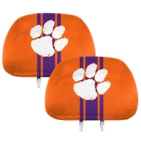 Logo Brands Clemson Tigers Printed Two-Pack Headrest Covers