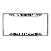 New Orleans Saints Chrome License Plate Frame