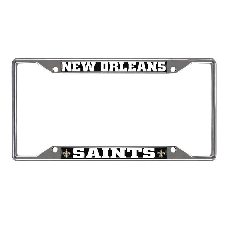 New Orleans Saints Chrome License Plate Frame