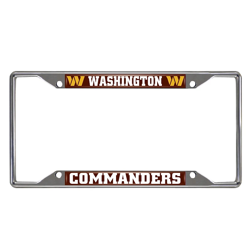 Washington Commanders Chrome License Plate Frame
