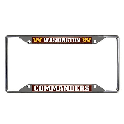 Washington Commanders Chrome License Plate Frame