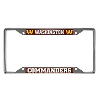 Washington Commanders Chrome License Plate Frame