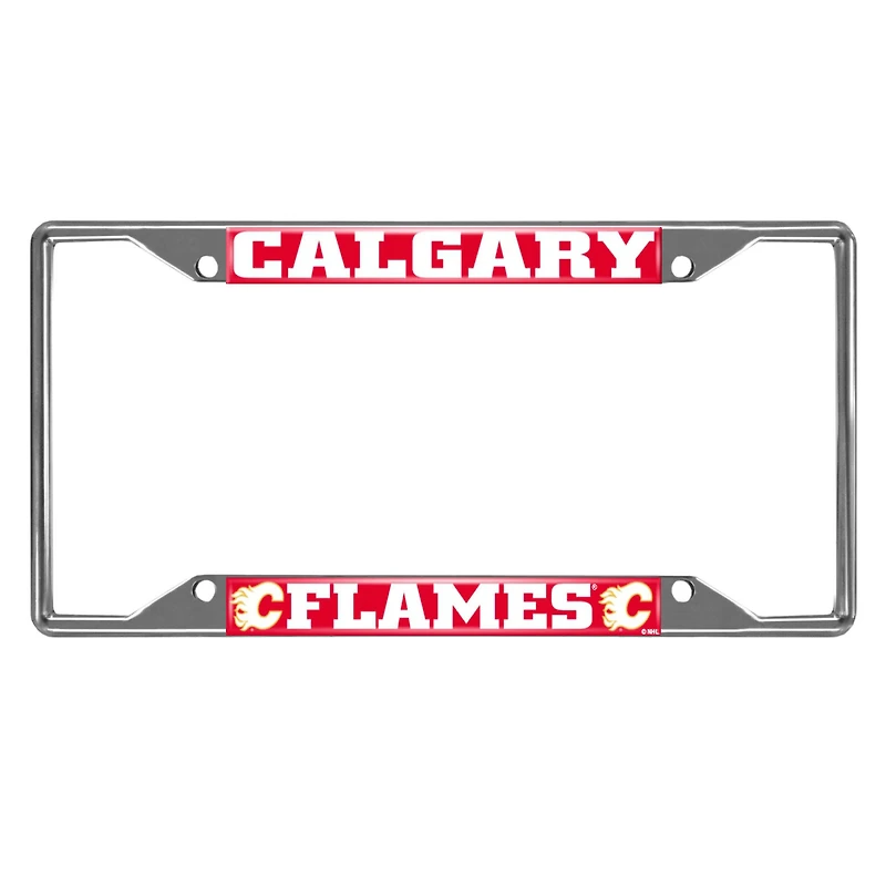Calgary Flames Chrome License Plate Frame