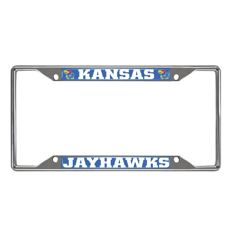 Kansas Jayhawks Chrome License Plate Frame