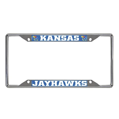 Kansas Jayhawks Chrome License Plate Frame