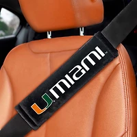 Logo Brands Miami Hurricanes Seatbelt Pad Two-Piece Set