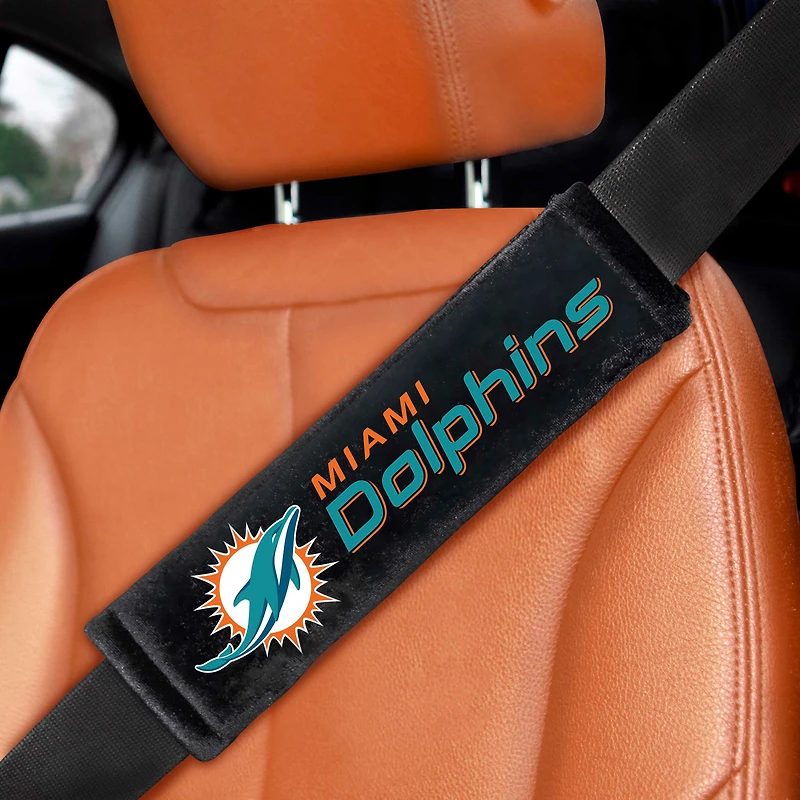 Logo Brands Miami Dolphins Seatbelt Pad Two-Piece Set