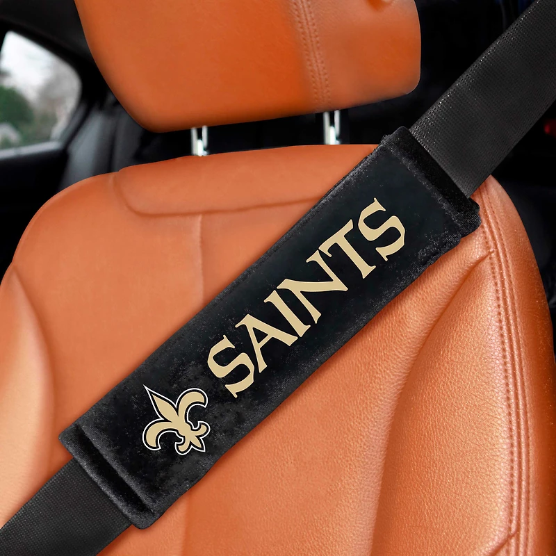 Logo Brands New Orleans Saints Seatbelt Pad Two-Piece Set