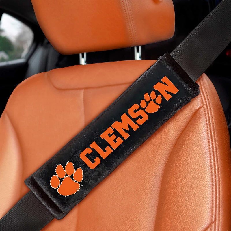 Logo Brands Clemson Tigers Seatbelt Pad Two-Piece Set