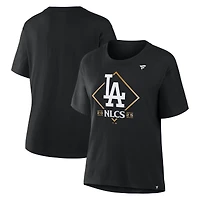 Women's Fanatics Black Los Angeles Dodgers 2025 National League Division Series Champions Plus Size Locker Room T-Shirt