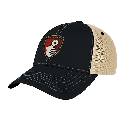 Men's 1863FC  Black AFC Bournemouth Color Badge Vintage Adjustable Trucker Hat