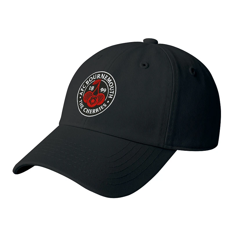 Men's 1863FC Black AFC Bournemouth Retro Badge Crew Adjustable Hat