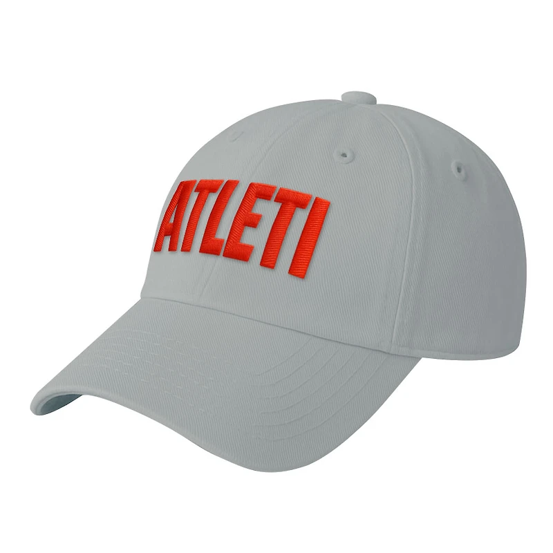 Men's 1863FC  Gray Atletico de Madrid Retro Badge Crew Adjustable Hat