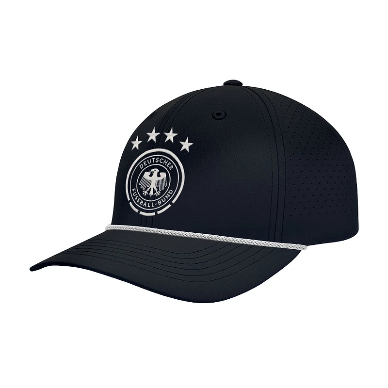 Men's 1863FC Black Germany National Team Color Badge Airflow Adjustable Hat
