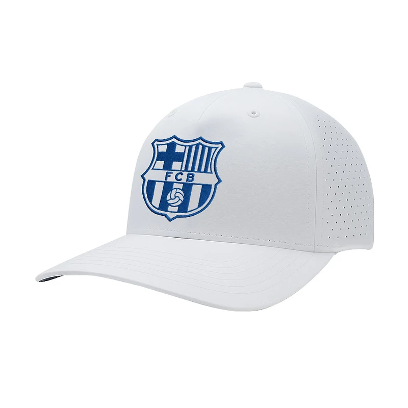 Men's 1863FC  White Barcelona Mono Badge High Point Adjustable Hat