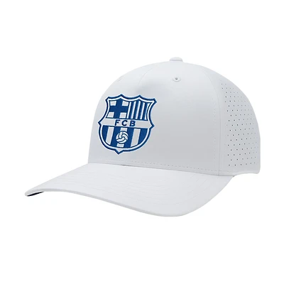Men's 1863FC  White Barcelona Mono Badge High Point Adjustable Hat