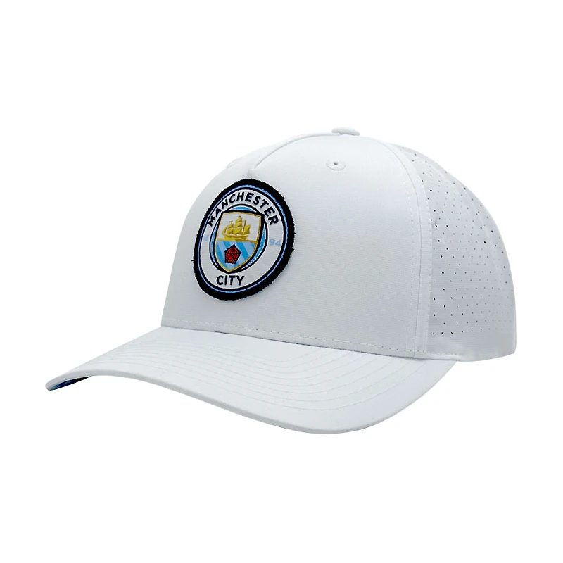 Men's 1863FC  White Manchester City Mono Badge High Point Adjustable Hat