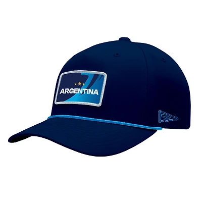 Men's 1863FC  Navy Argentina National Team Color Badge Caddy Adjustable Hat