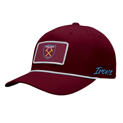 Men's 1863FC  Maroon West Ham United Color Badge Caddy Adjustable Hat