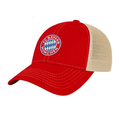 Men's 1863FC  Red Bayern Munich Color Badge Offroad Adjustable Trucker Hat