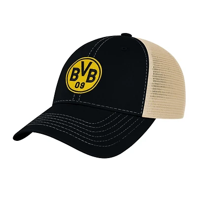 Men's 1863FC  Black Borussia Dortmund Color Badge Offroad Adjustable Trucker Hat