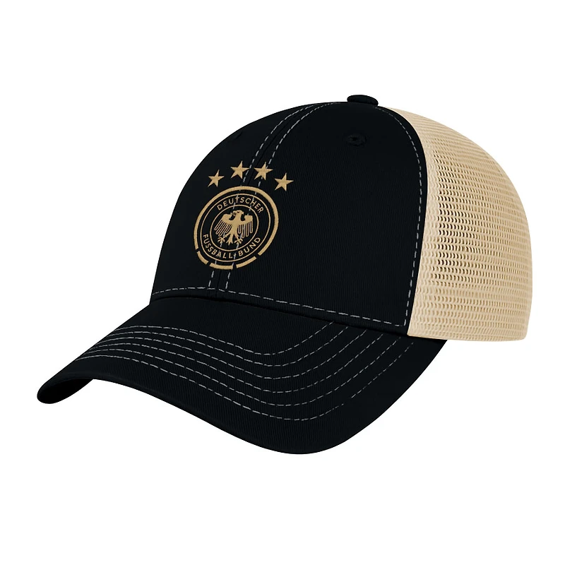 Men's 1863FC  Black Germany National Team Color Badge Offroad Adjustable Trucker Hat
