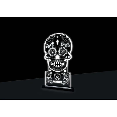 Las Vegas Raiders 10" LED Tabletop Sugar Skull Halloween Desklite Sign