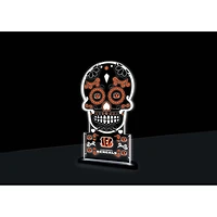 Cincinnati Bengals 10" LED Tabletop Sugar Skull Halloween Desklite Sign