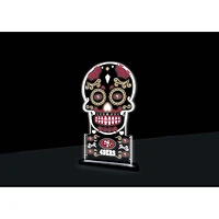 San Francisco 49ers 10" LED Tabletop Sugar Skull Halloween Desklite Sign