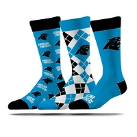 Unisex Strideline Carolina Panthers Business Knit Crew Socks Three-Pack Set