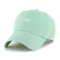 Women's '47  Light Green Seattle Seahawks Base Runner Ballpark Clean Up Adjustable Hat