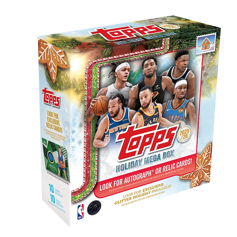 2025 Topps Holiday Basketball Factory Sealed Mega Box