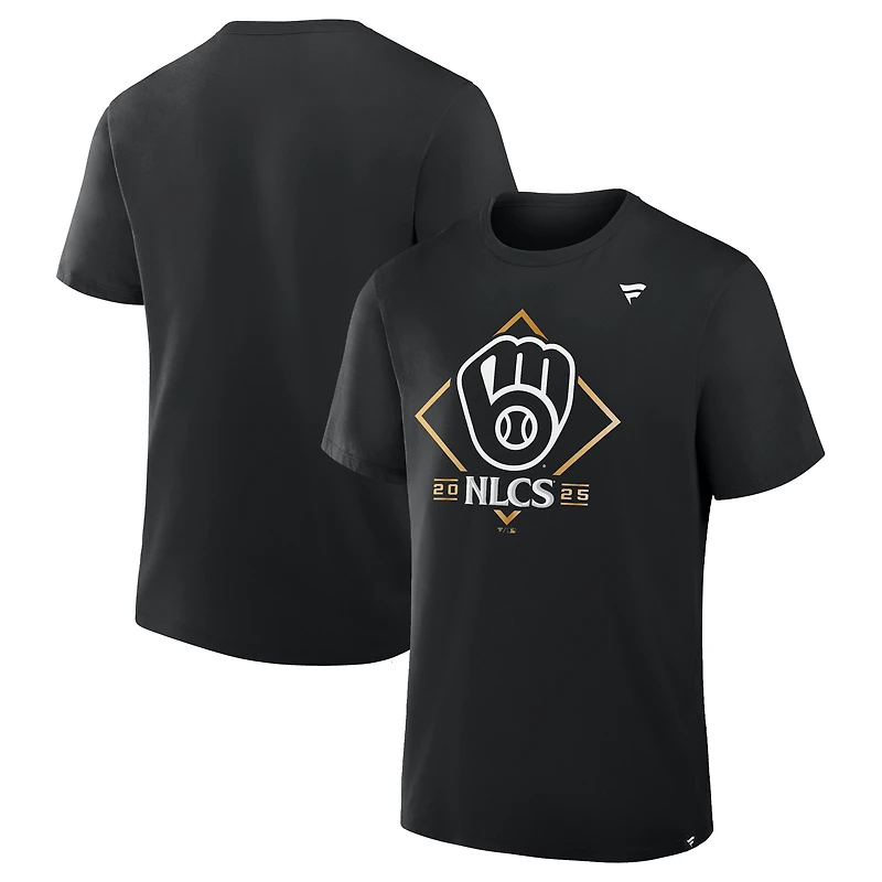 Men's Fanatics Black Milwaukee Brewers 2025 National League Division Series Champions Big & Tall Locker Room T-Shirt