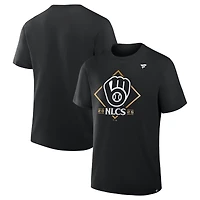 Men's Fanatics Black Milwaukee Brewers 2025 National League Division Series Champions Big & Tall Locker Room T-Shirt