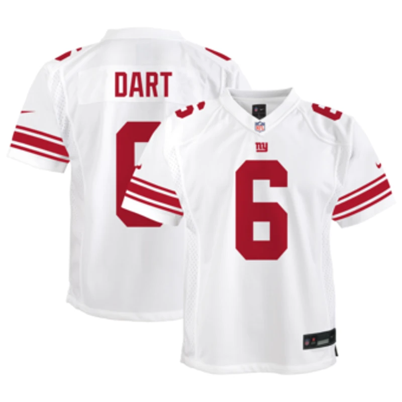 Youth Nike Jaxson Dart White New York Giants Game Jersey