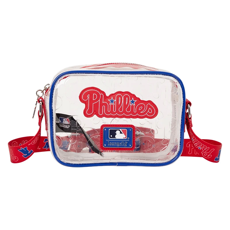 Loungefly Philadelphia Phillies Clear All Over Logo Crossbody Bag