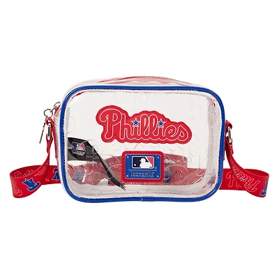 Loungefly Philadelphia Phillies Clear All Over Logo Crossbody Bag