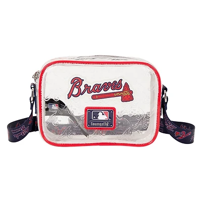Loungefly Atlanta Braves Clear All Over Logo Crossbody Bag