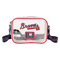 Loungefly Atlanta Braves Clear All Over Logo Crossbody Bag