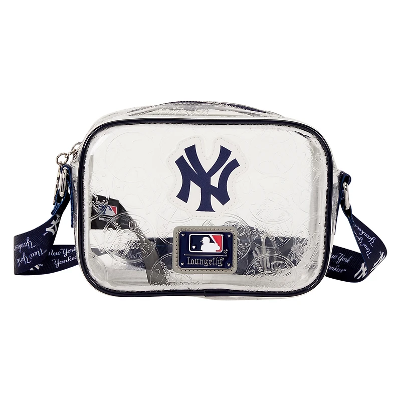 Loungefly New York Yankees Clear All Over Logo Crossbody Bag