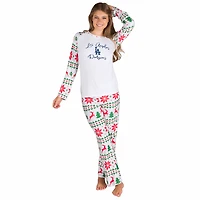 Women's Concepts Sport  White Los Angeles Dodgers Tidings Knit Long Sleeve Raglan Top & Pants Set